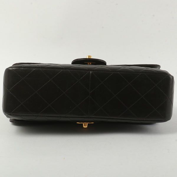 Chanel Around 1997 Made Double Face Classic Flap Handbag Black