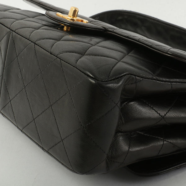 Chanel Around 1997 Made Double Face Classic Flap Handbag Black