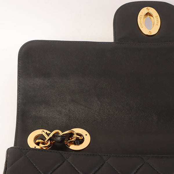 Chanel Around 1997 Made Classic Flap Chain Bag Jumbo Black