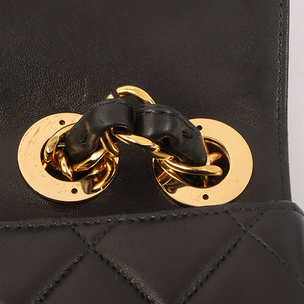 Chanel Around 1997 Made Classic Flap Chain Bag Jumbo Black