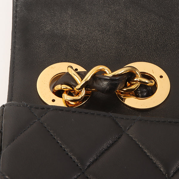 Chanel Around 1997 Made Classic Flap Chain Bag Jumbo Black