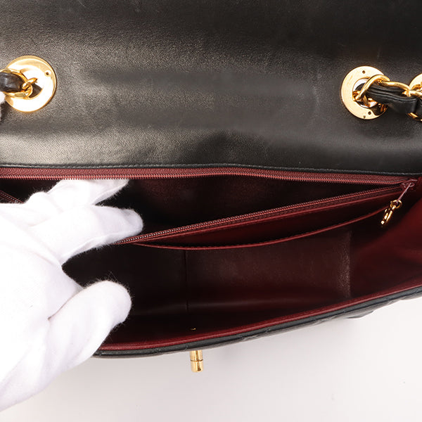 Chanel Around 1997 Made Classic Flap Chain Bag Jumbo Black