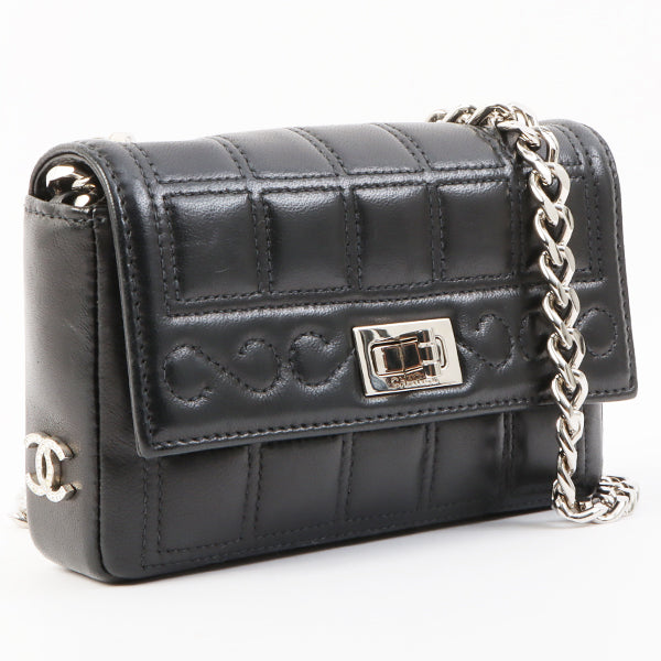 Chanel Around 2000 Made Chocolate Bar 2.55 Mini Chain Bag Black