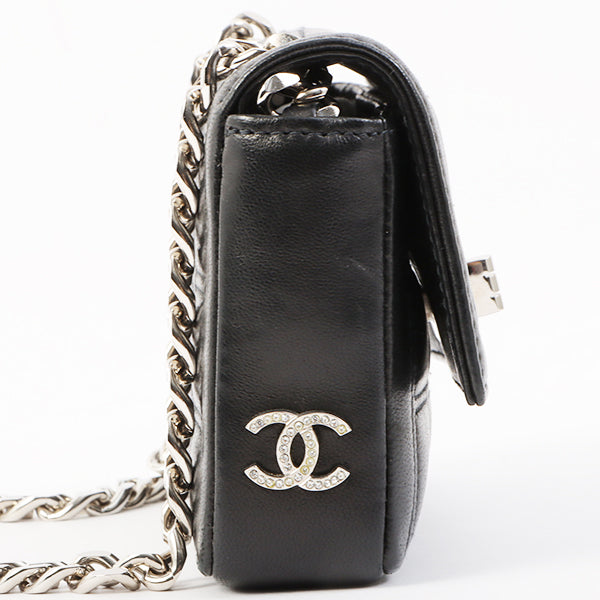Chanel Around 2000 Made Chocolate Bar 2.55 Mini Chain Bag Black