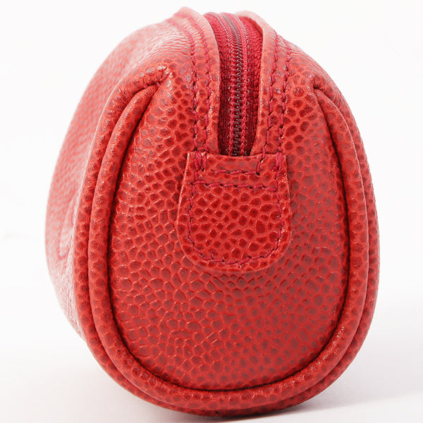 Chanel Around 1995 Made Caviar Skin Mini Pouch Red