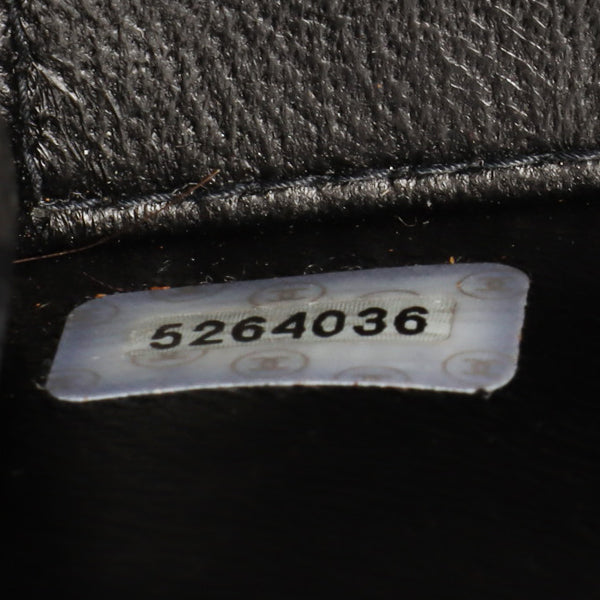 CHANEL Around 1998 Made Soft Caviar Skin Turn-Lock Top Handle Bag Black