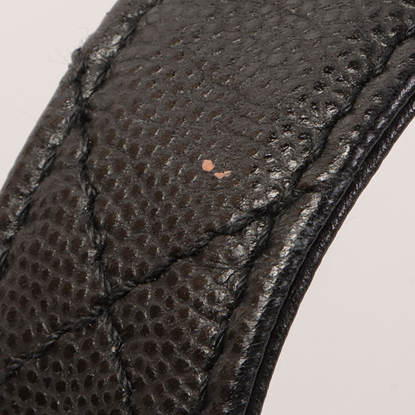 CHANEL Around 1998 Made Soft Caviar Skin Turn-Lock Top Handle Bag Black
