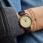 Hermès Pullman Gold Plated Watch With Brown Leather Strap