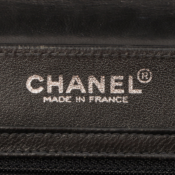 Chanel Around 2001 Made Patent Leather Comby Chocobar 2.55 Chain Bag Beige/Black