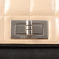 Chanel Around 2001 Made Patent Leather Comby Chocobar 2.55 Chain Bag Beige/Black