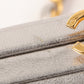 Chanel Around 1997 Made Turn-Lock Metal Clasp Chain Bag Silver