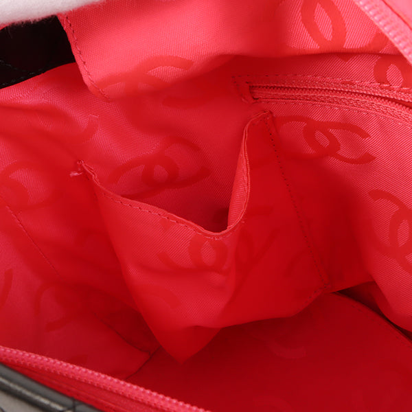 Chanel Around 2004 Made Cambon Tote Bag Black/White