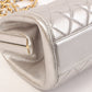 Chanel Around 1997 Made Turn-Lock Metal Clasp Chain Bag Silver