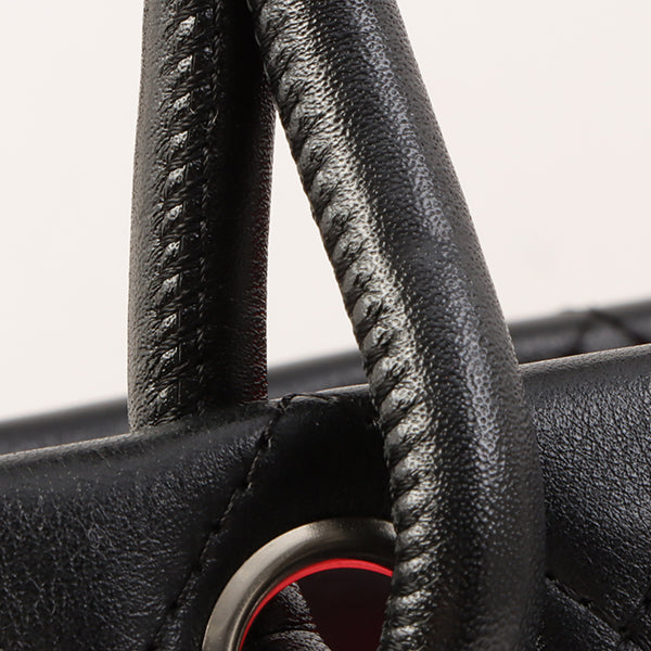 Chanel Around 2004 Made Cambon Tote Bag Black/White