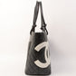Chanel Around 2004 Made Cambon Tote Bag Black/White