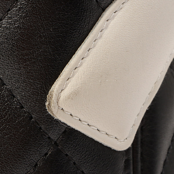 Chanel Around 2004 Made Cambon Tote Bag Black/White