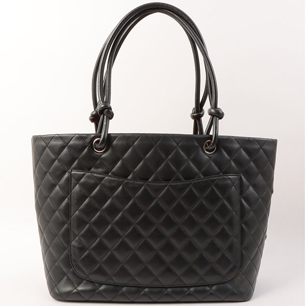 Chanel Around 2004 Made Cambon Tote Bag Black/White
