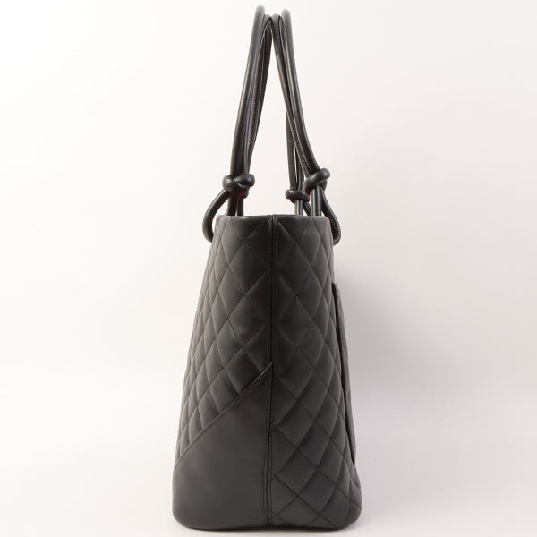 Chanel Around 2004 Made Cambon Tote Bag Black/White