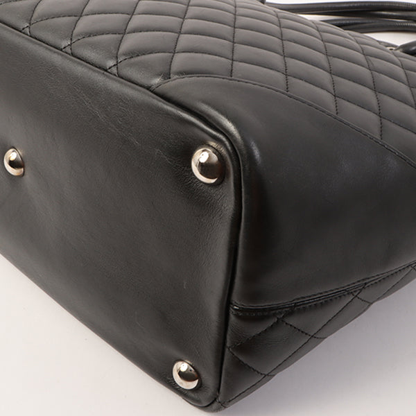 Chanel Around 2004 Made Cambon Tote Bag Black/White