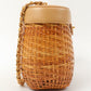 Chanel Around 1998 Made Rattanturn-Lock Basket Chain Bag Beige