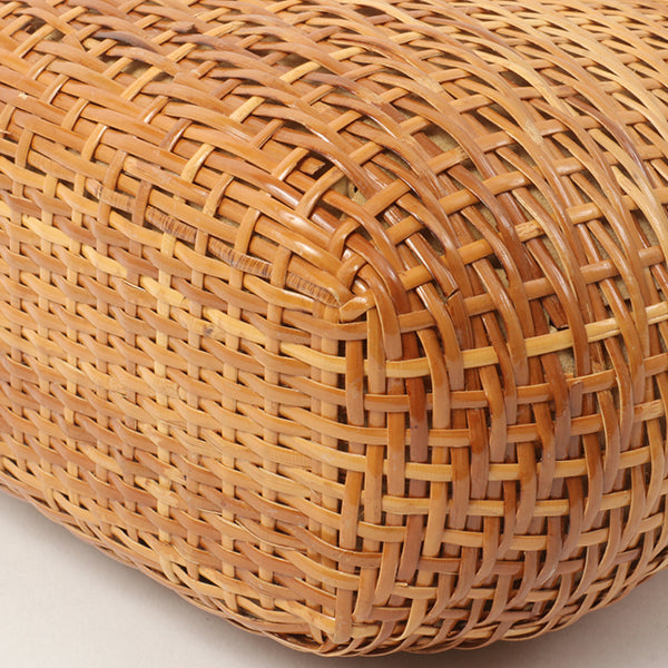 Chanel Around 1998 Made Rattanturn-Lock Basket Chain Bag Beige