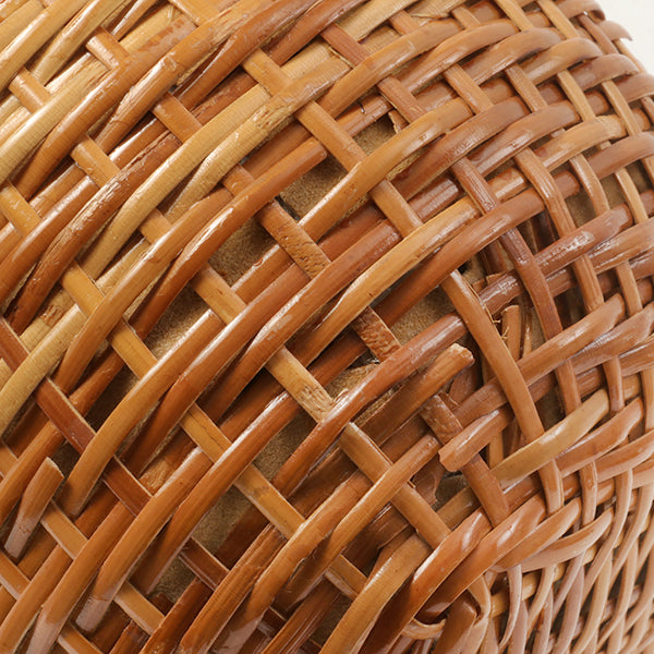 Chanel Around 1998 Made Rattanturn-Lock Basket Chain Bag Beige