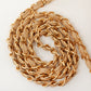 Chanel Around 1998 Made Rattanturn-Lock Basket Chain Bag Beige