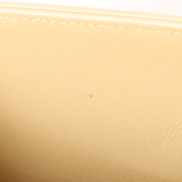 Chanel Around 1997 Made Cc Mark Stitch Logo Chain Top Handle Bag Beige