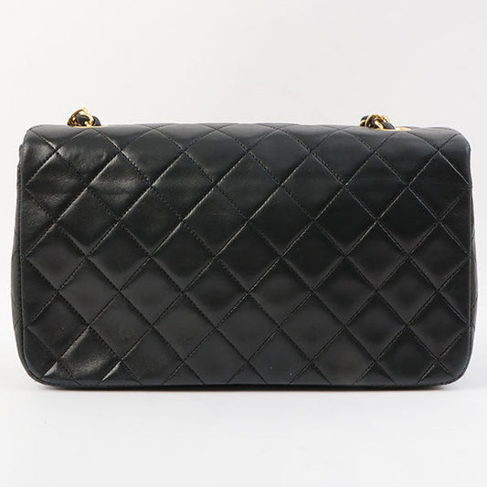 Chanel Around 1990 Made Full Flap Chain Bag 23Cm Black