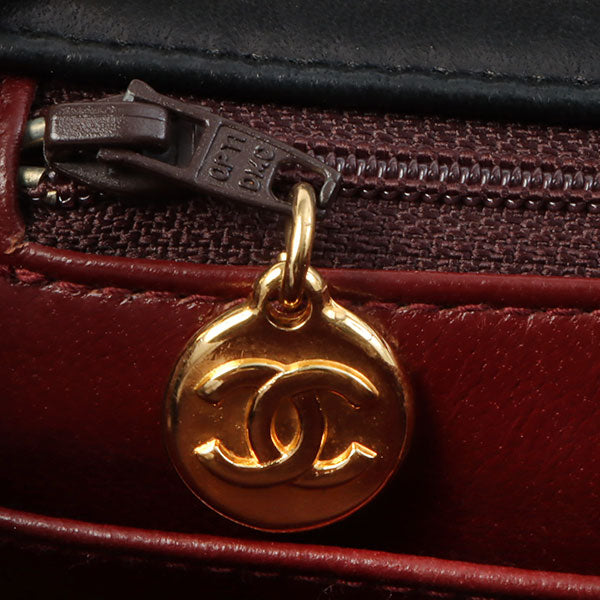 Chanel Around 1990 Made Full Flap Chain Bag 23Cm Black