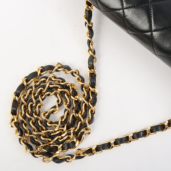 Chanel Around 1990 Made Full Flap Chain Bag 23Cm Black