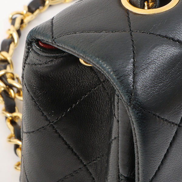 Chanel Around 1990 Made Full Flap Chain Bag 23Cm Black