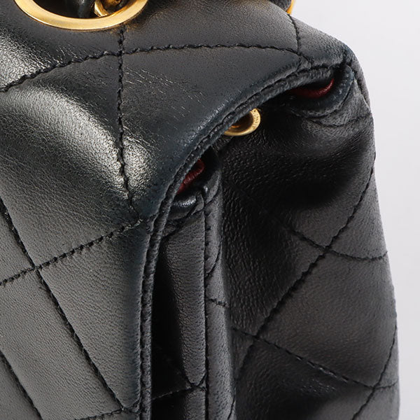Chanel Around 1990 Made Full Flap Chain Bag 23Cm Black
