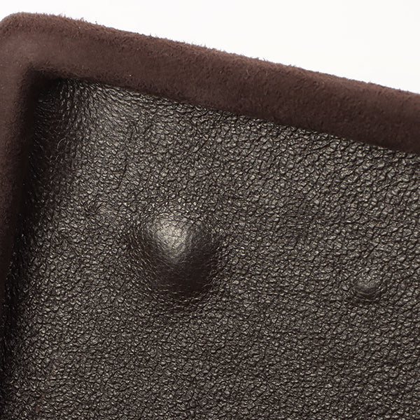 Chanel Around 1997 Made Suede Tortoiseshell Cc Mark Box Top Handle Bag Dark Brown