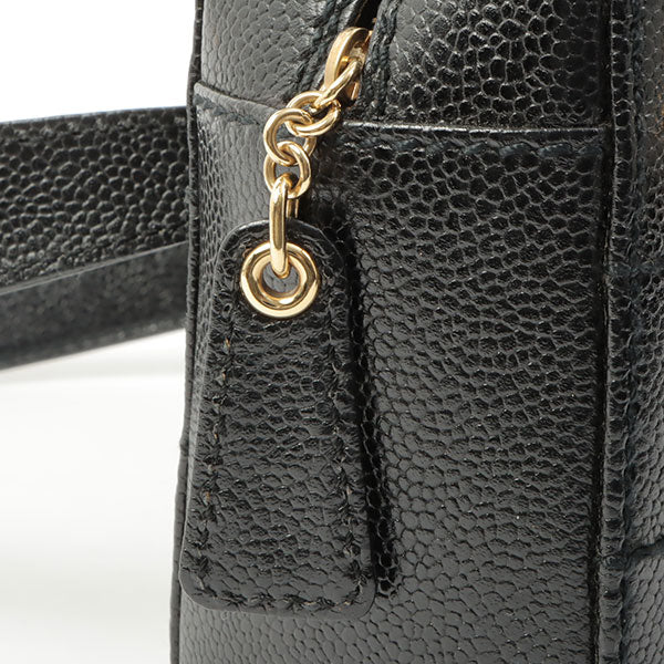 Chanel Around 2002 Made Turn-Lock Choco Bar Shoulder Bag Black