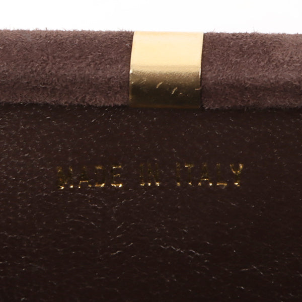 Chanel Around 1997 Made Suede Tortoiseshell Cc Mark Box Top Handle Bag Dark Brown