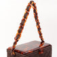 Chanel Around 1997 Made Suede Tortoiseshell Cc Mark Box Top Handle Bag Dark Brown