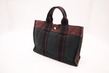 Hermes Fourre-Tout PM in Navy and Maroon Canvas