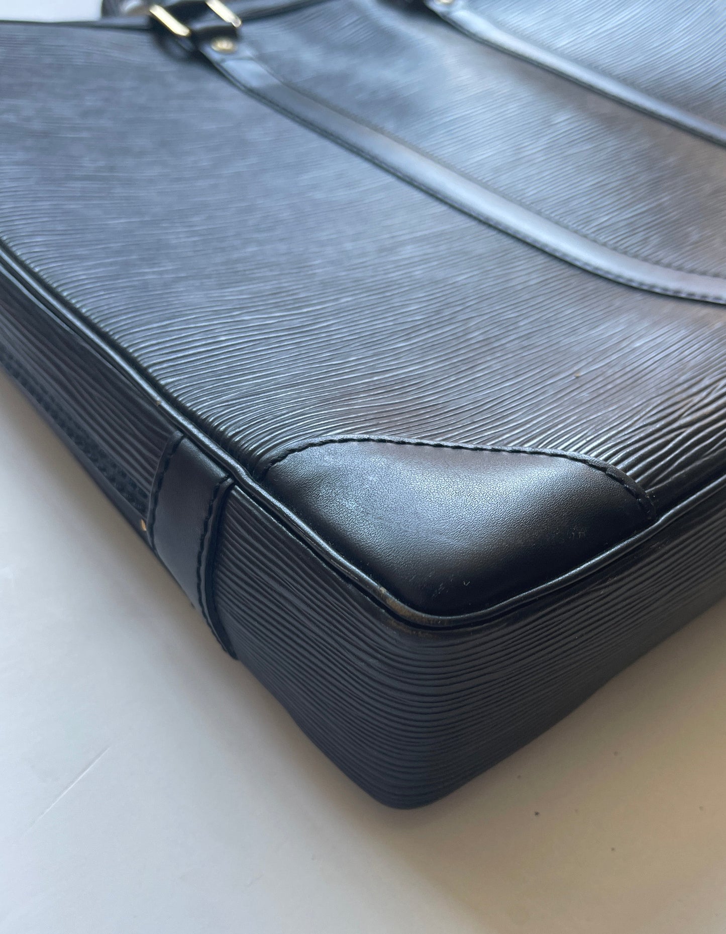 Louis Vuitton Black Epi Leather Porte-Documents Voyage Briefcase