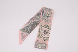 Hermes 'L'Arbre De Vie' Twilly in Pink Silk