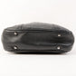Chanel Around 2004 Made Caviar Skin Big Logo Button Motif Handle Bag Black