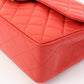 Chanel Around 1997 Made Classic Flap Top Handle Bag Red