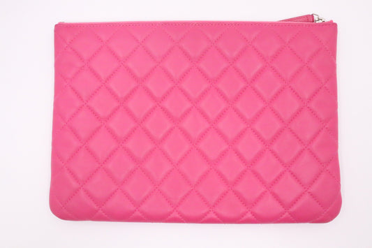 Chanel Medium O Case in Pink Matelasse Leather