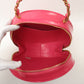 Chanel Around 1995 Made Patent Round Design Cc Mark Vanity Fuchsia Pink