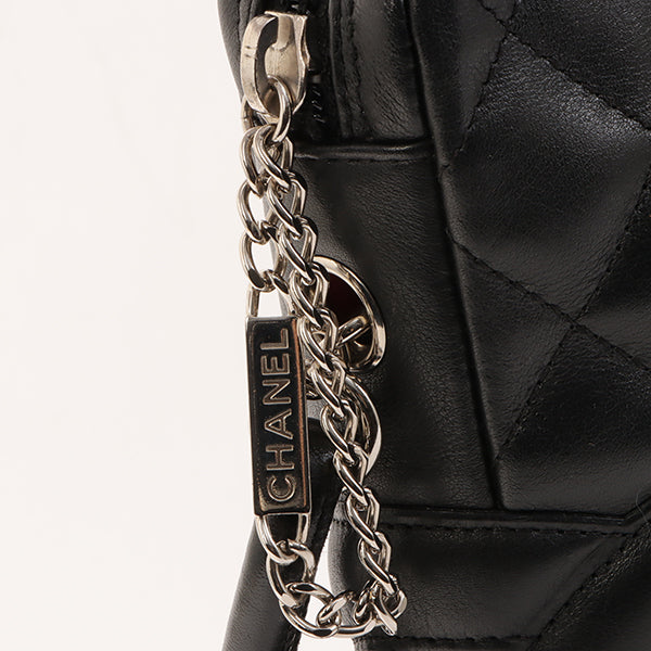 Chanel Around 2003 Made Cambon Shoulder Bag Black