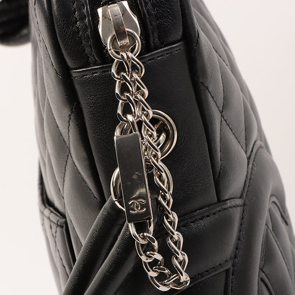 Chanel Around 2003 Made Cambon Shoulder Bag Black