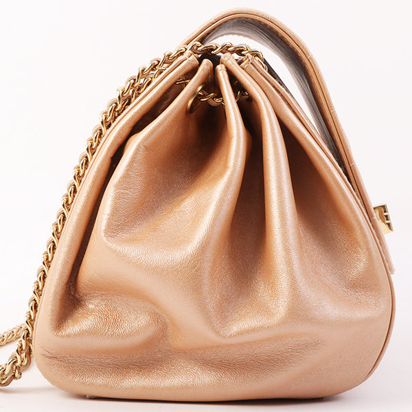 Chanel Around 2002 Made Chocobar 2.55 Chain Bag Rose Gold