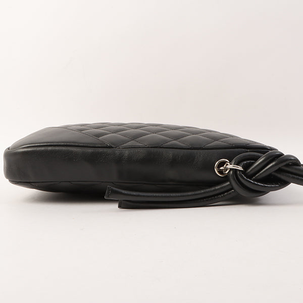 Chanel Around 2003 Made Cambon Shoulder Bag Black