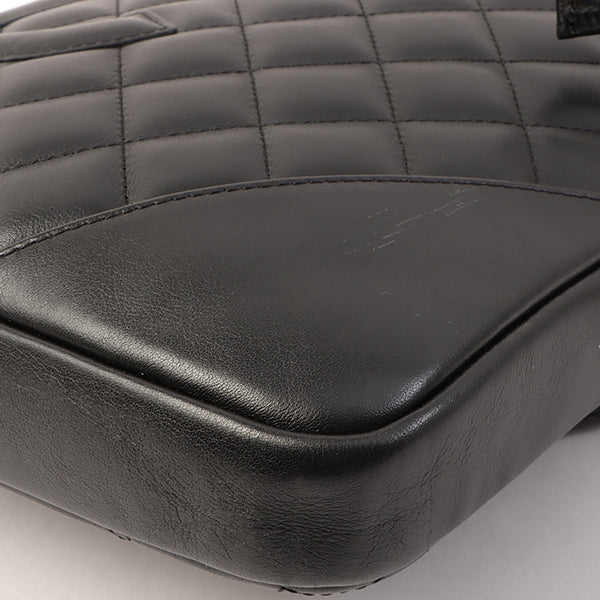 Chanel Around 2003 Made Cambon Shoulder Bag Black