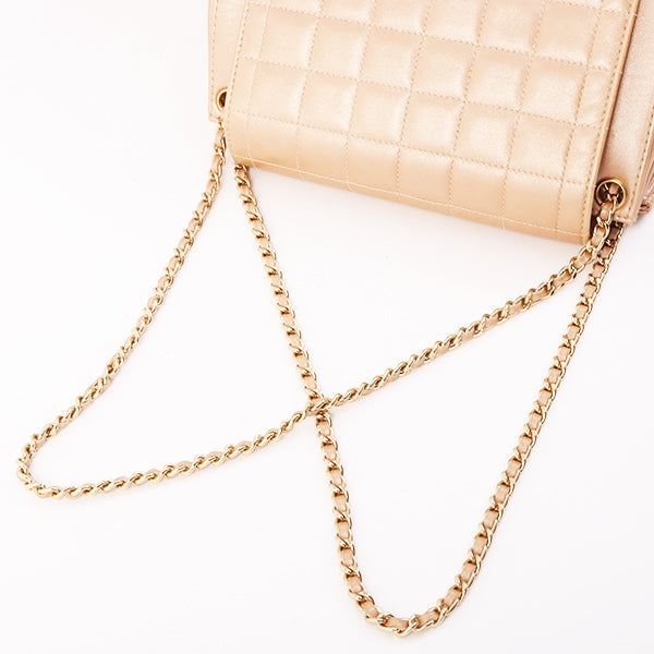Chanel Around 2002 Made Chocobar 2.55 Chain Bag Rose Gold